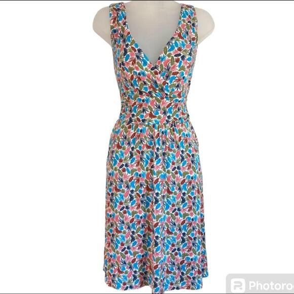 Boden Effie Jersey Dress - Ivory, Palm Leaf Print Size 12 M MEDIUM - Picture 12 of 12